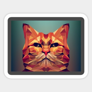 Angry Cat Art Sticker